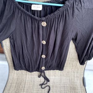 Black crop top